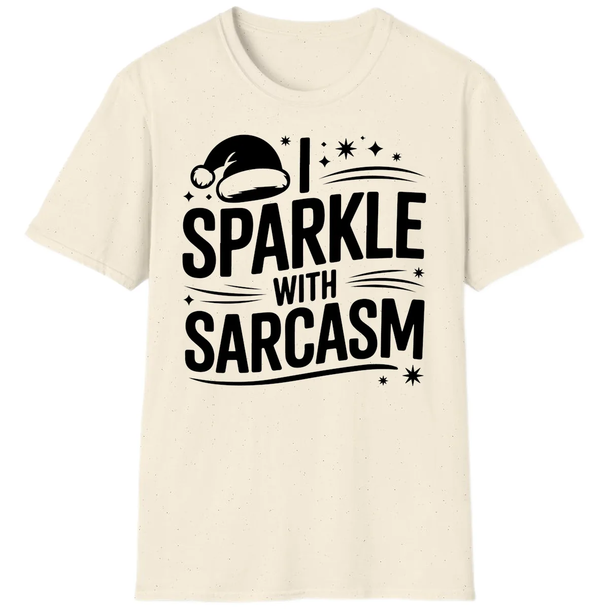 I Sparkle With Sarcasm Christmas T-Shirt in Natural