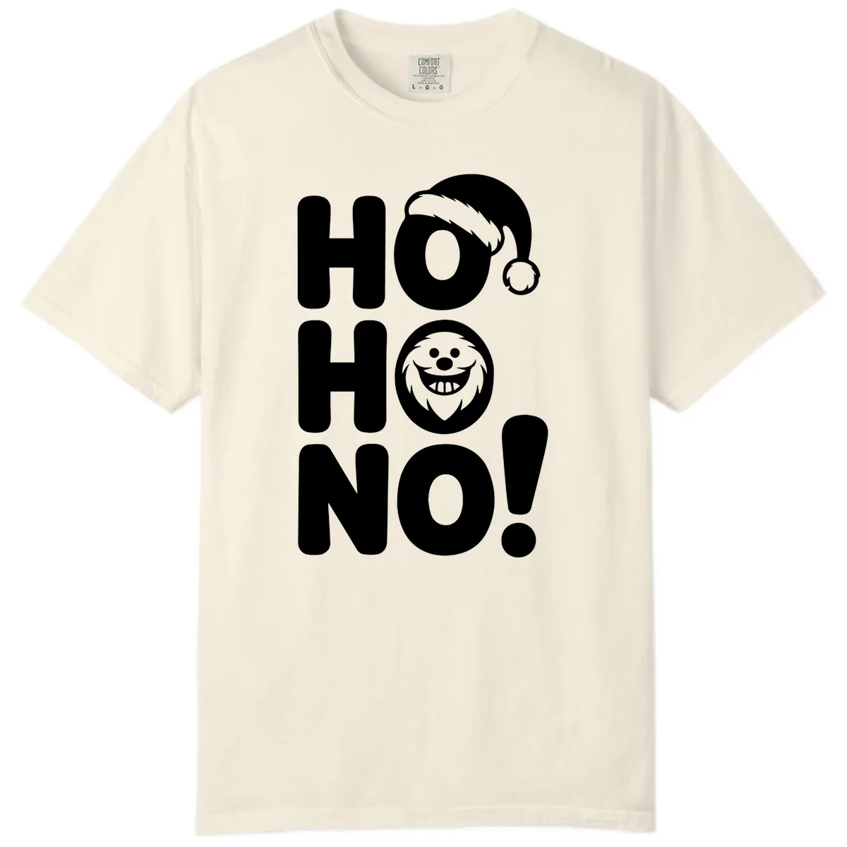Ho Ho No Graphic Comfort Color in Ivory