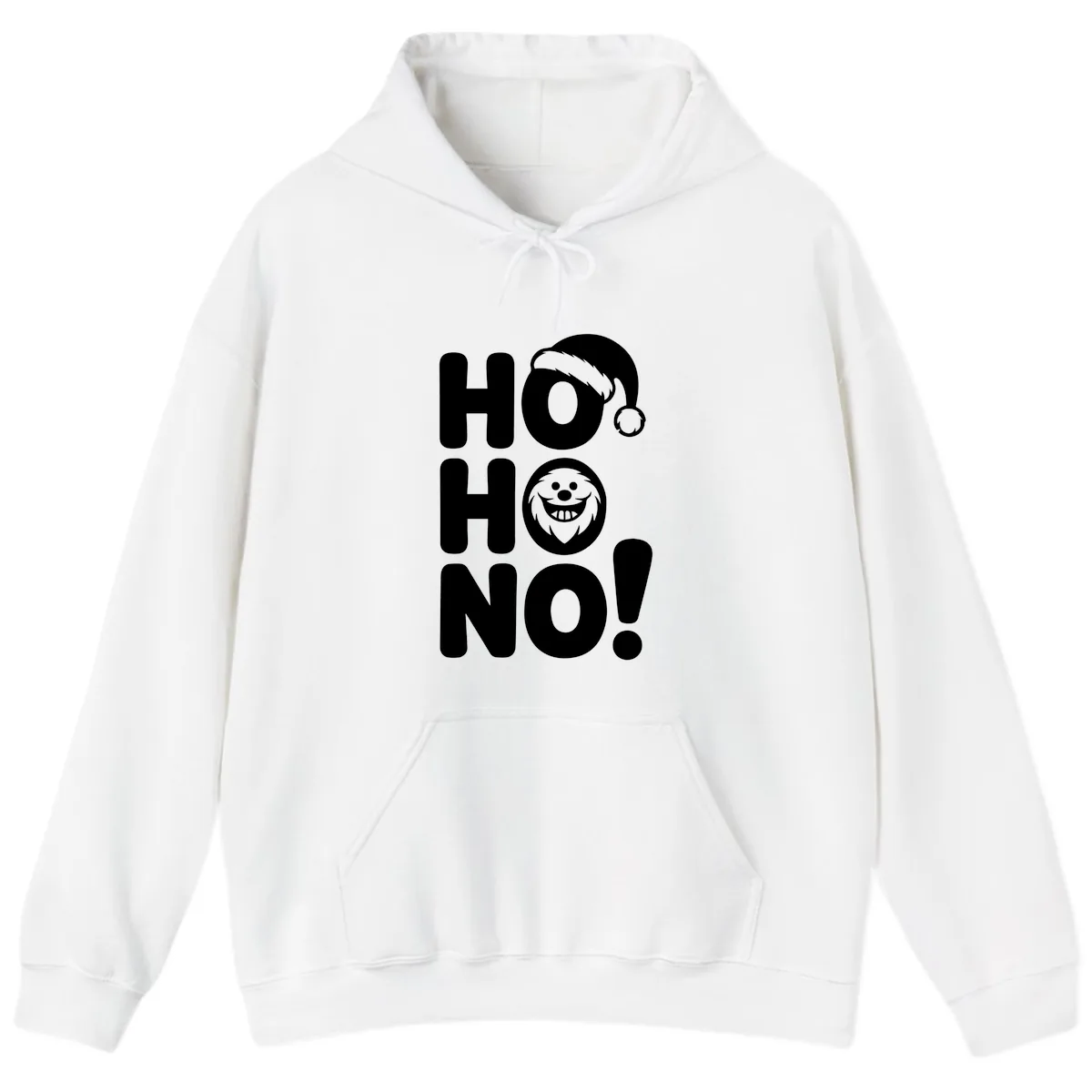 Ho Ho No Graphic Hoodie in White