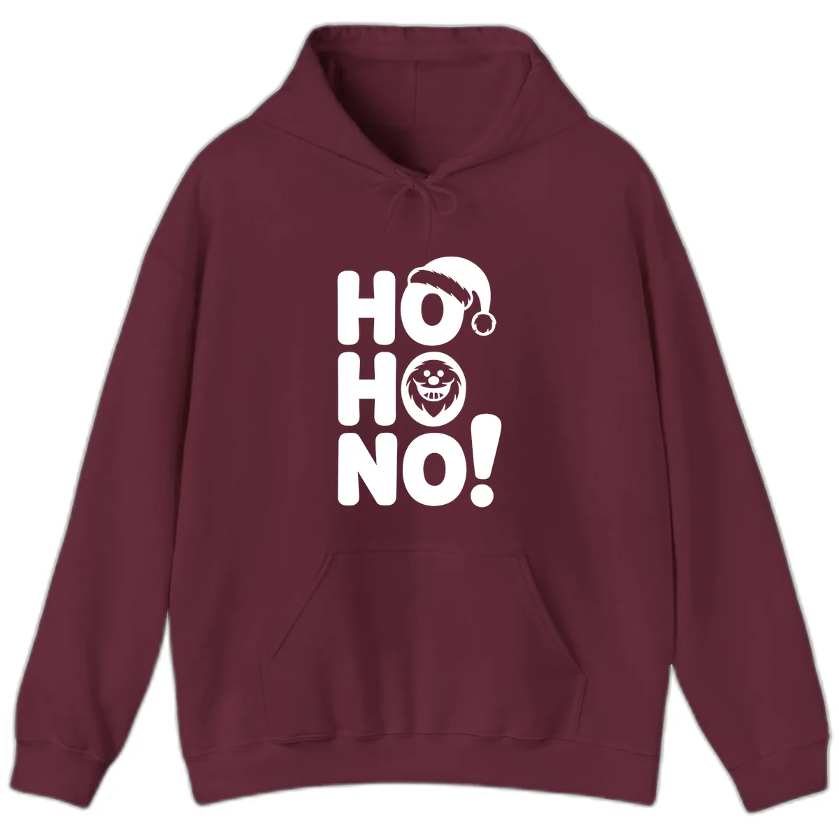 Ho Ho No Graphic Hoodie in Maroon