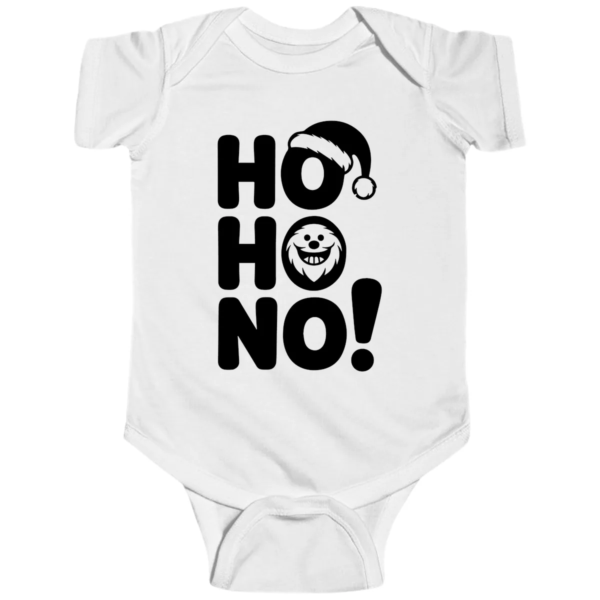 Ho Ho No Graphic Baby Onesie in White