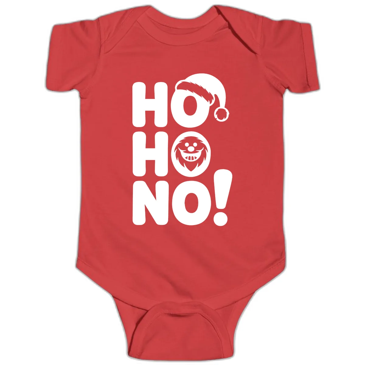 Ho Ho No Graphic Baby Onesie in Red
