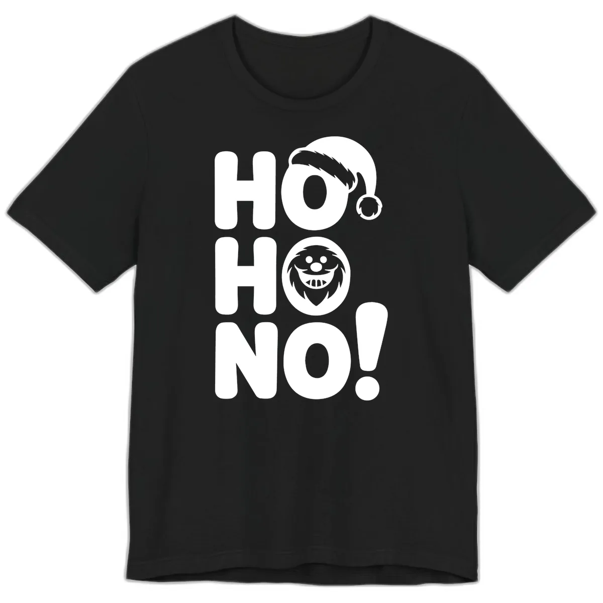 Ho Ho No Graphic Premium T-Shirt in Black