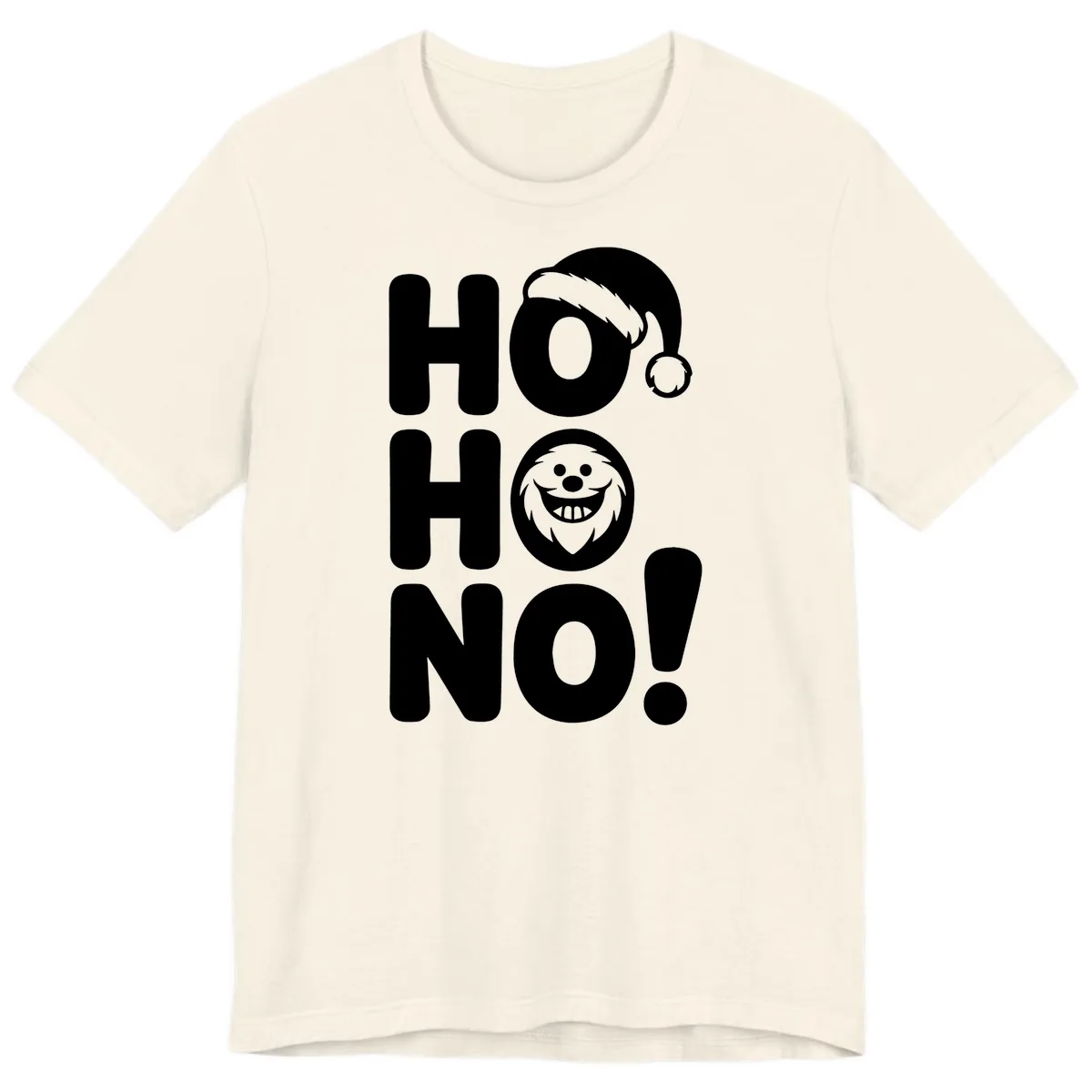 Ho Ho No Graphic Premium T-Shirt in Natural