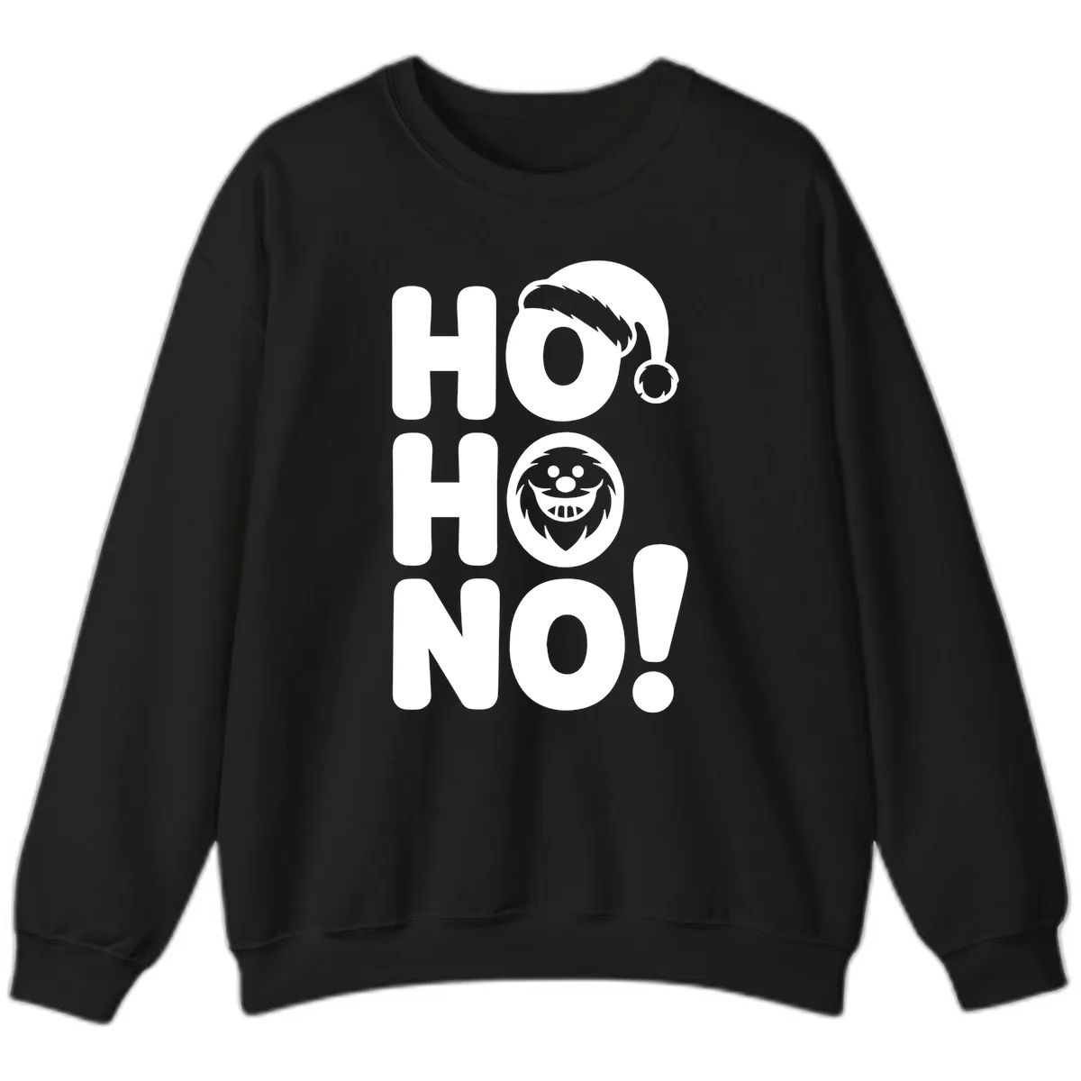 Ho Ho No Graphic Sweatshirt in Black