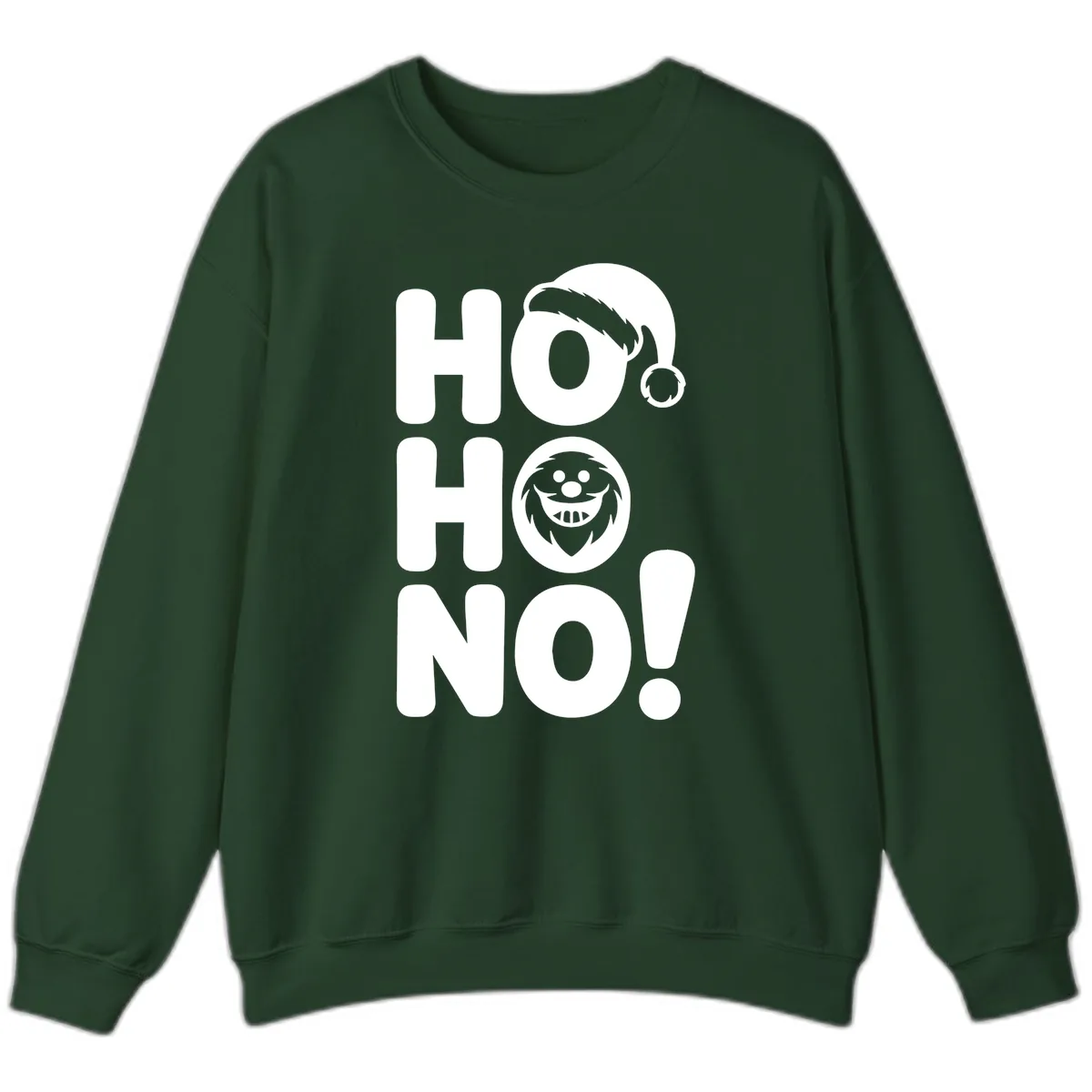 Ho Ho No Graphic Sweatshirt in Forest Green