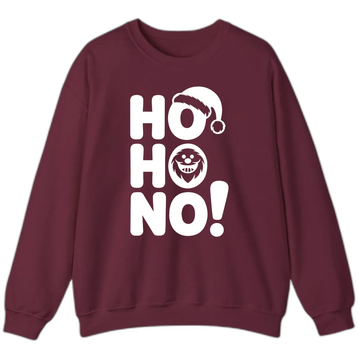 Ho Ho No Graphic Sweatshirt in Maroon