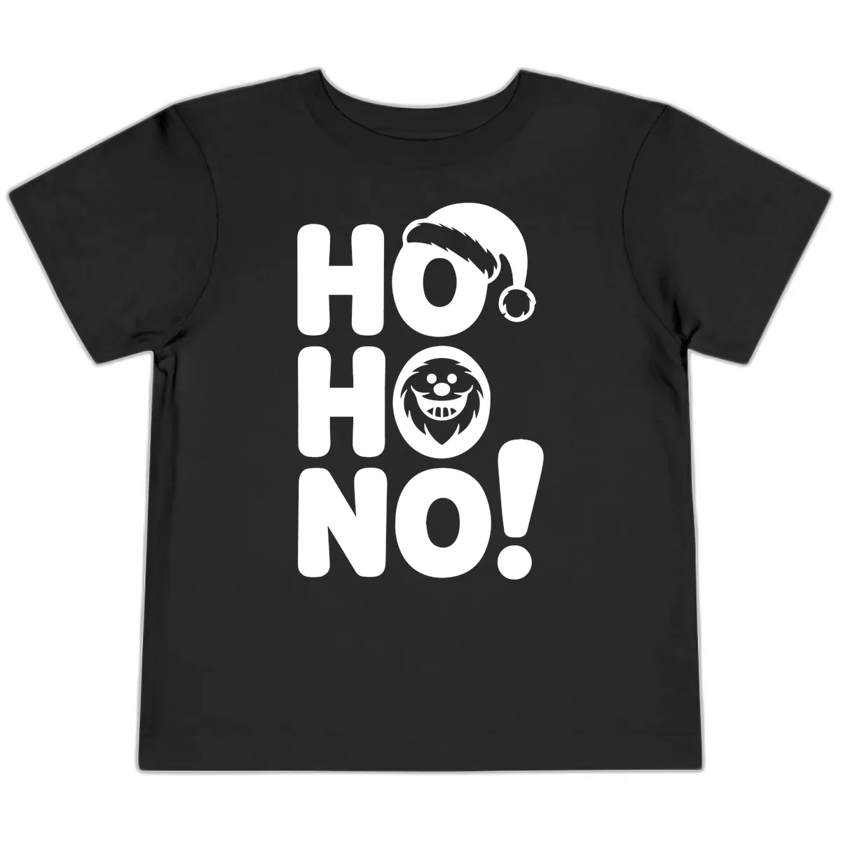 Ho Ho No Graphic Toddler T-Shirt in Black