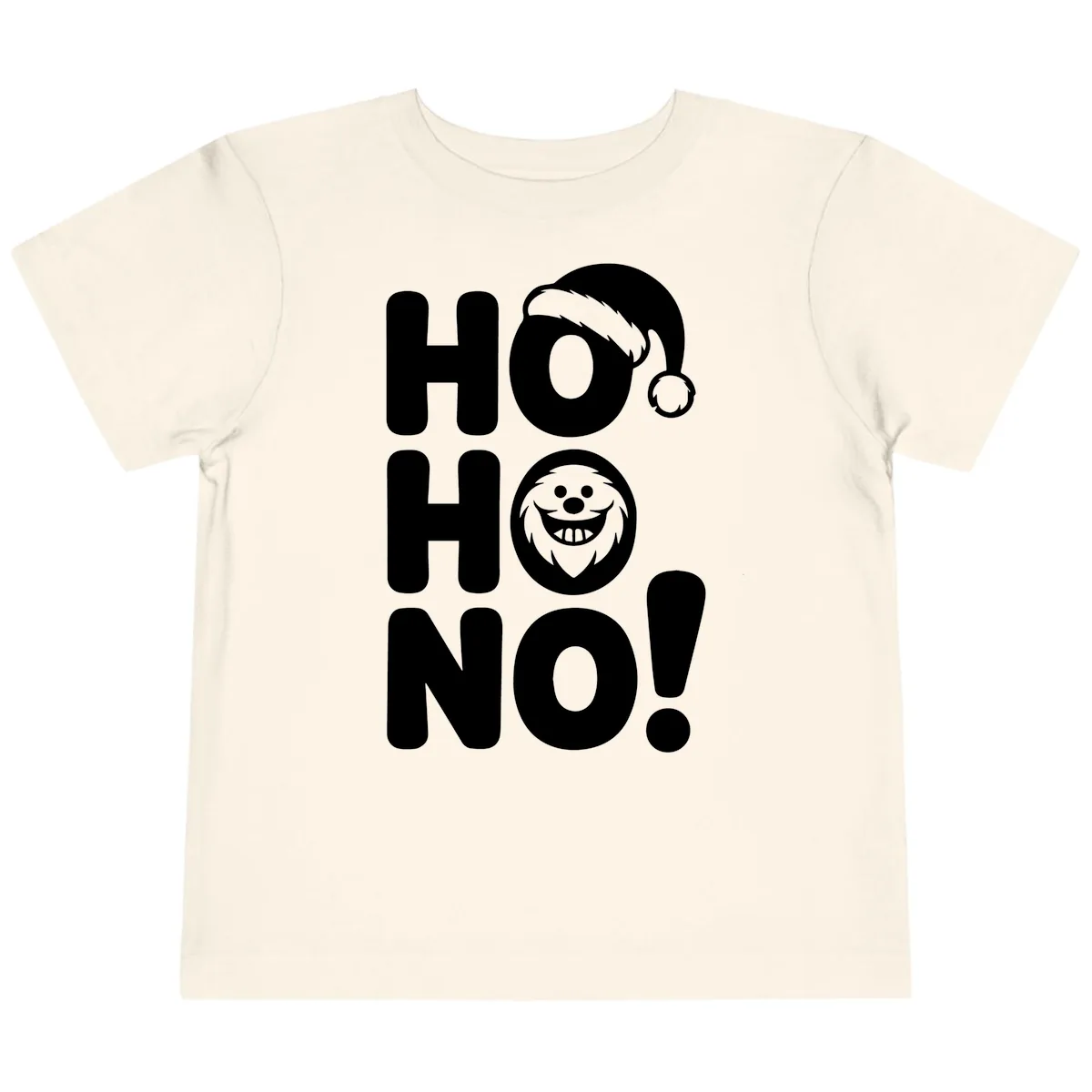 Ho Ho No Graphic Toddler T-Shirt in Natural