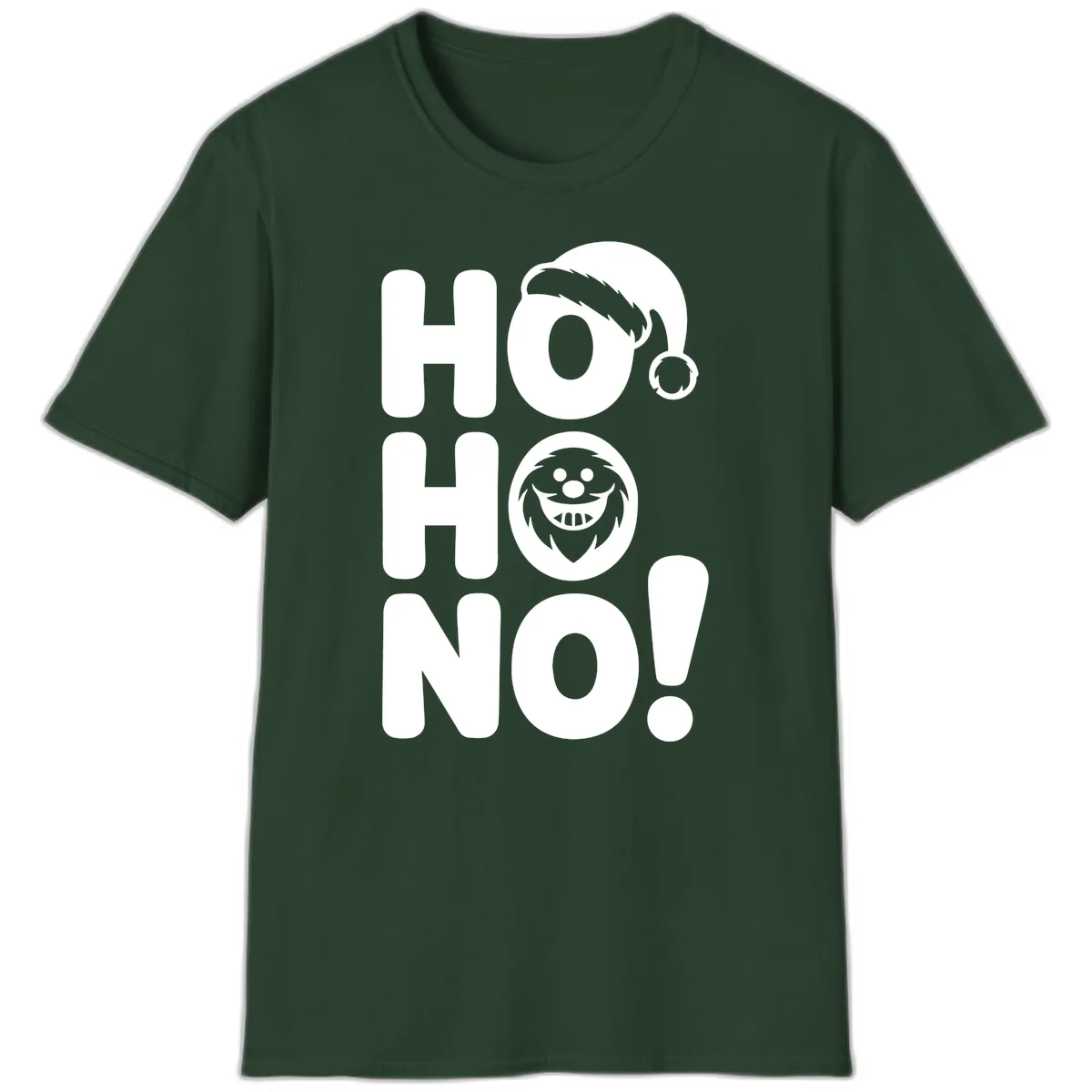 Ho Ho No Graphic T-Shirt in Forest Green