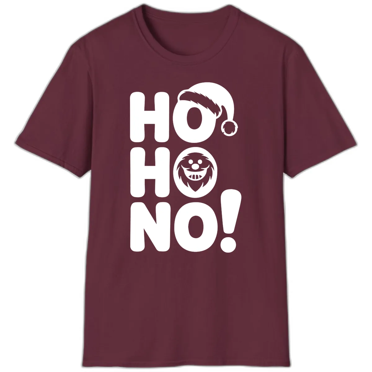 Ho Ho No Graphic T-Shirt in Maroon