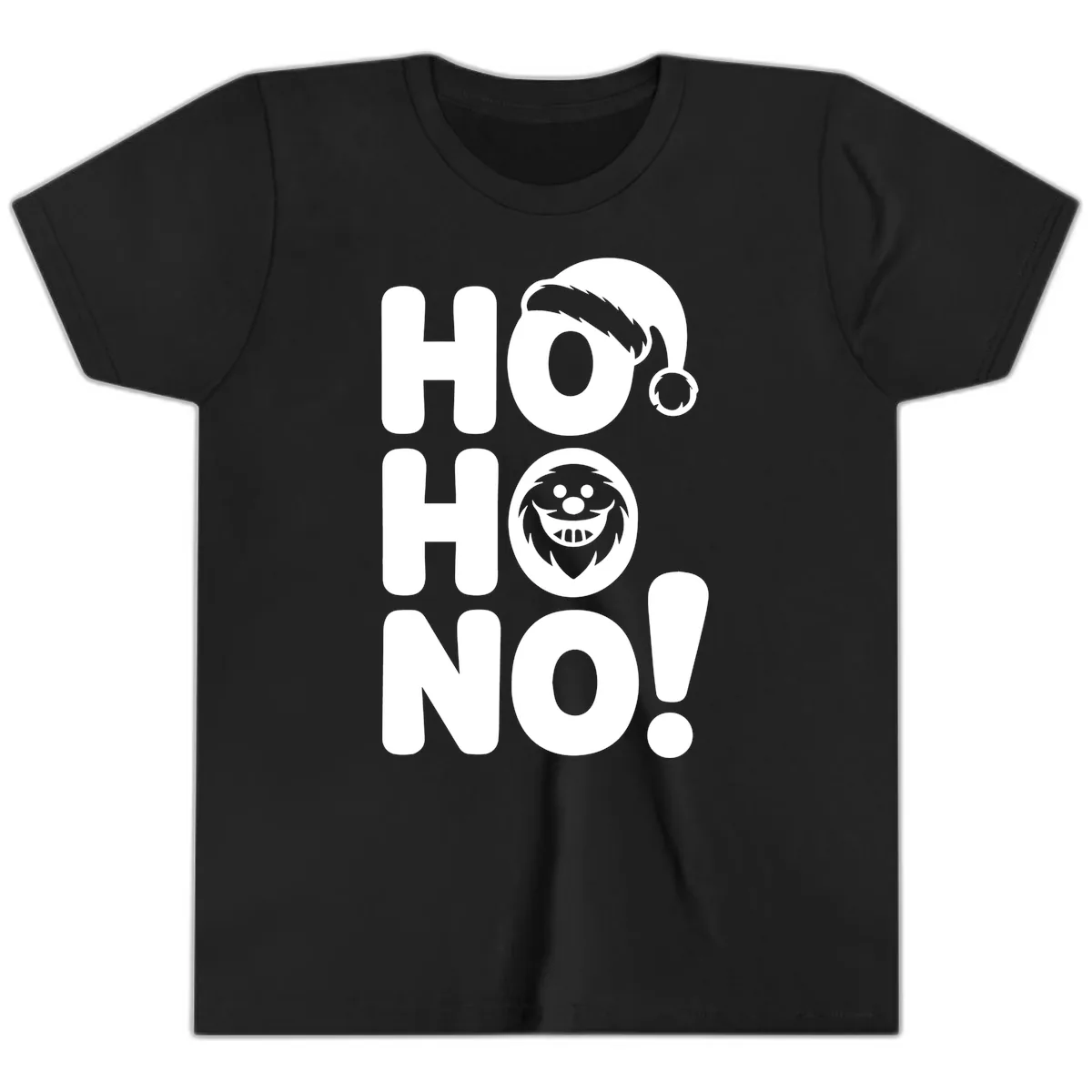 Ho Ho No Graphic Youth T-Shirt in Black