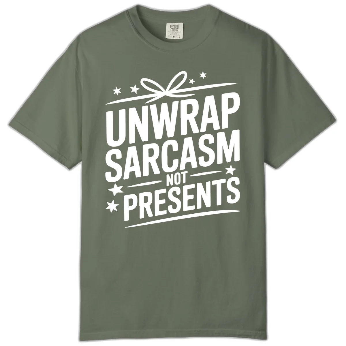 Unwrap Sarcasm Not Presents Comfort Color in Moss