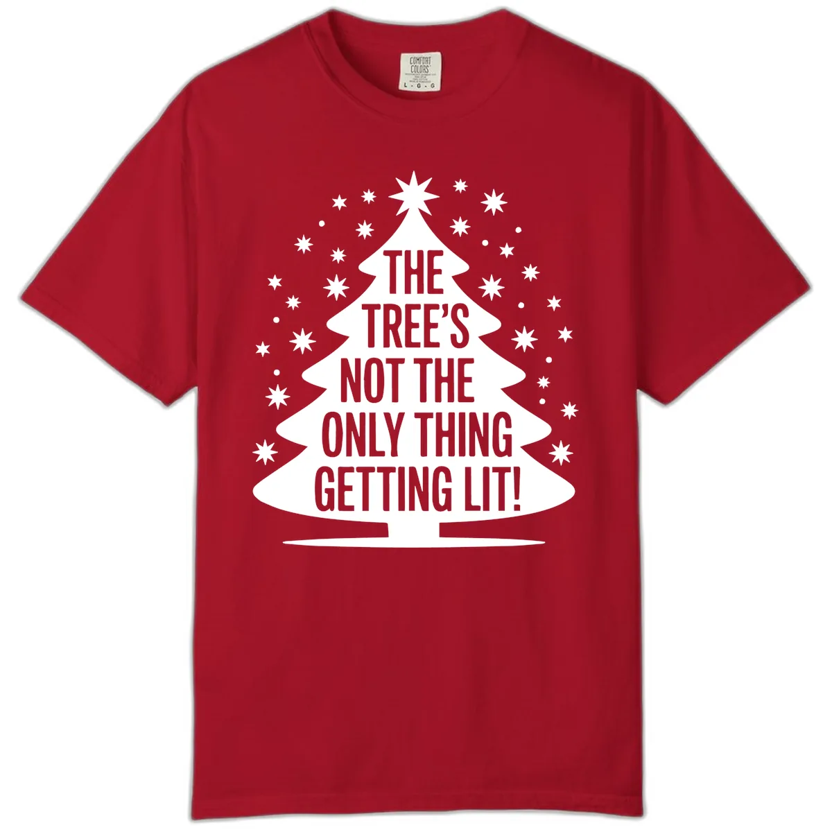 The Tree's Not The Only Thing Getting Lit Comfort Color in Red