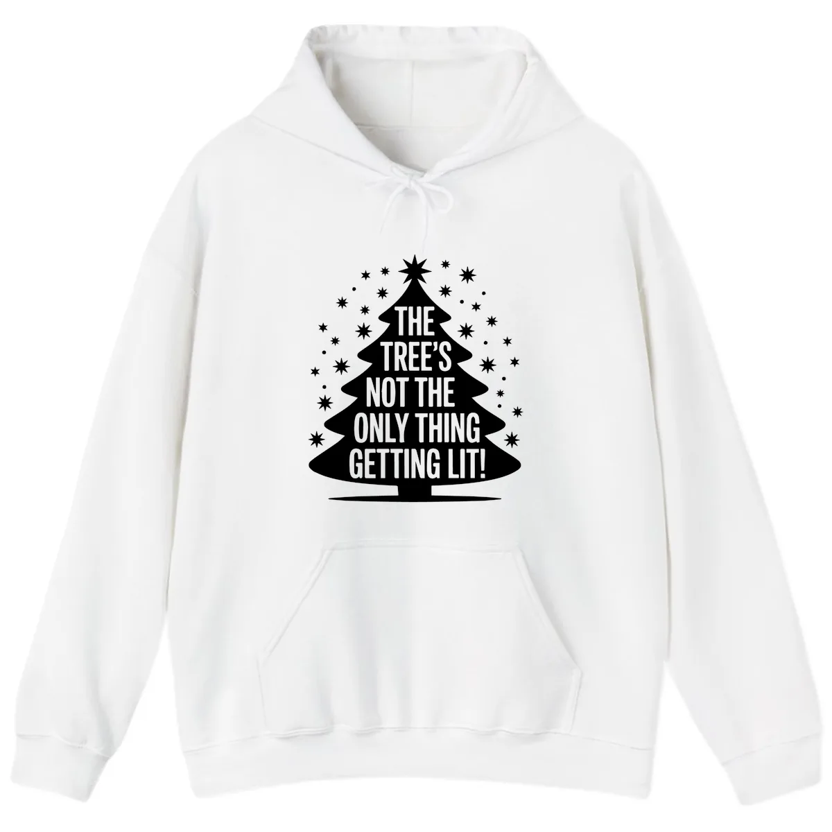The Tree's Not The Only Thing Getting Lit Hoodie in White