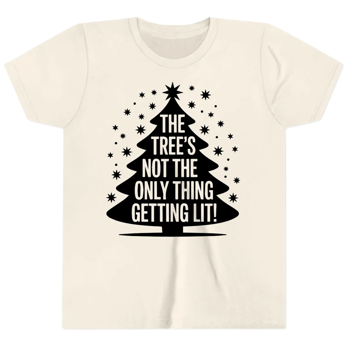 The Tree's Not The Only Thing Getting Lit Youth T-Shirt in Natural