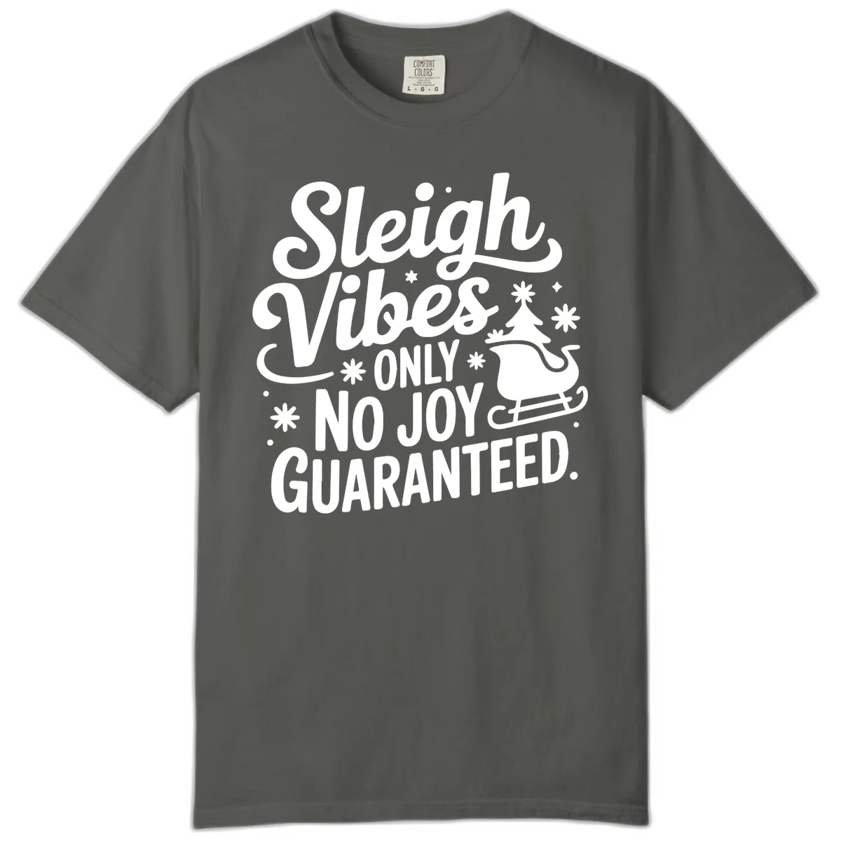 Christmas Vibes No Joy Guaranteed Comfort Color in Pepper