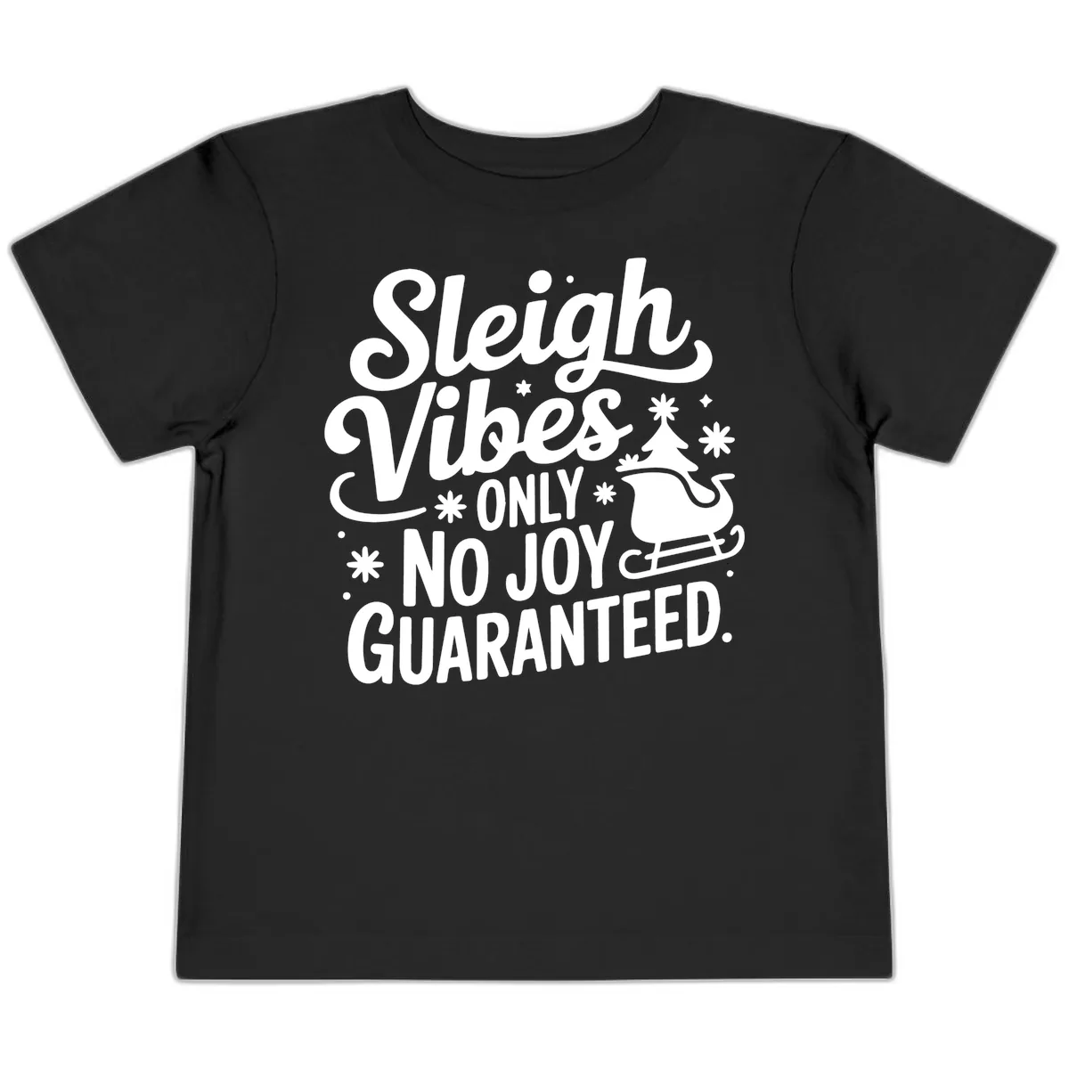 Christmas Vibes No Joy Guaranteed Toddler T-Shirt in Black