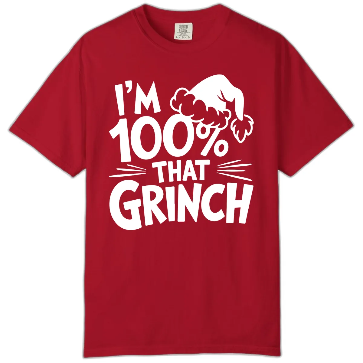 I'm 100% That Grinch Design Comfort Color in Red