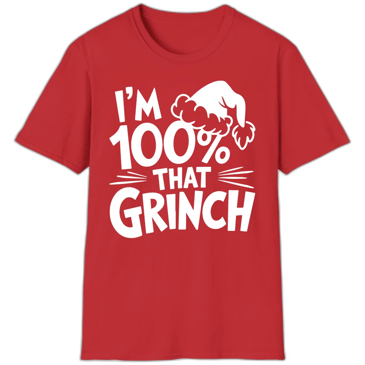 I'm 100% That Grinch Design T-Shirt in Red