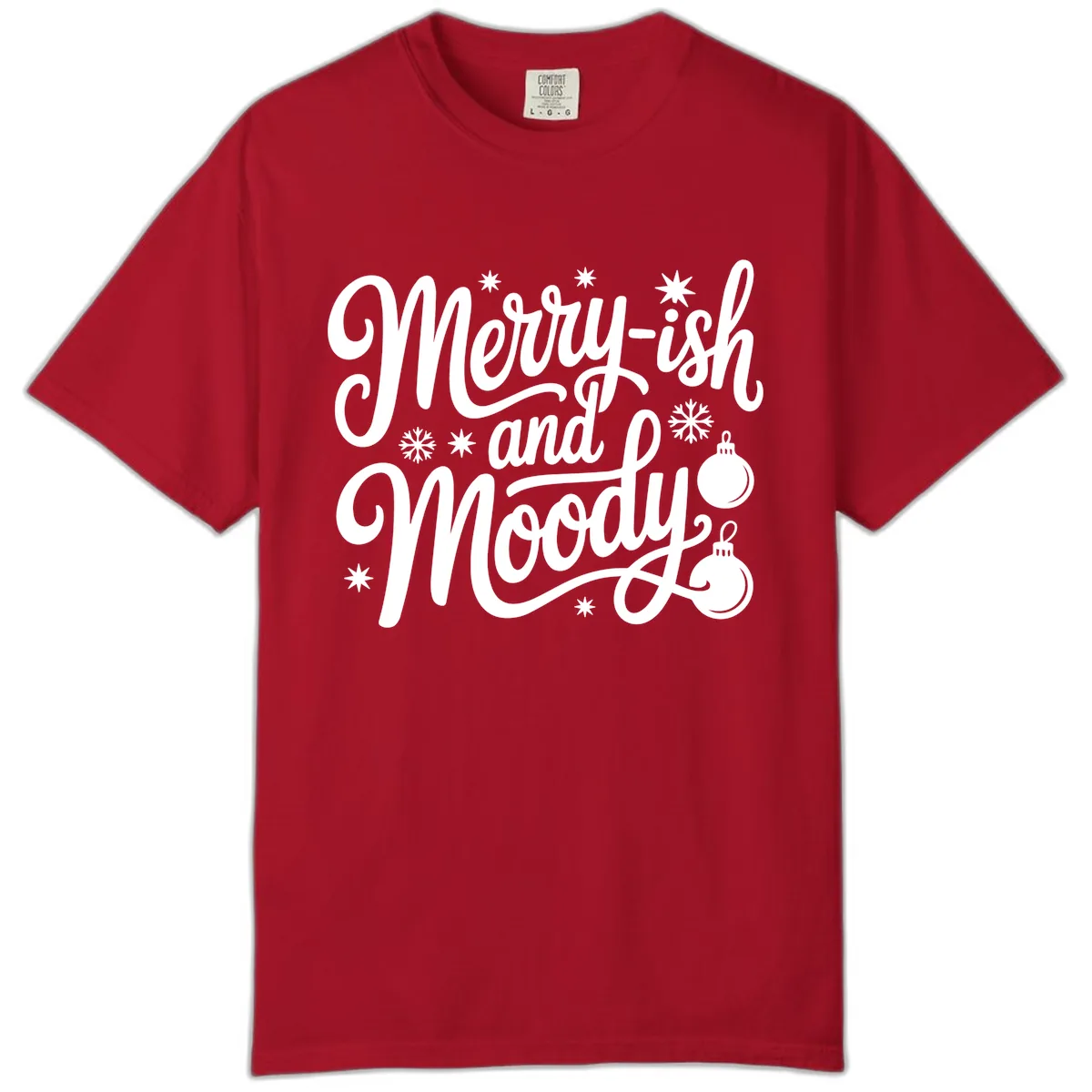 Merry-ish and Moody Christmas Comfort Color in Red