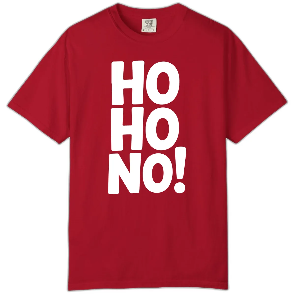 Ho Ho No Typography Design Comfort Color in Red