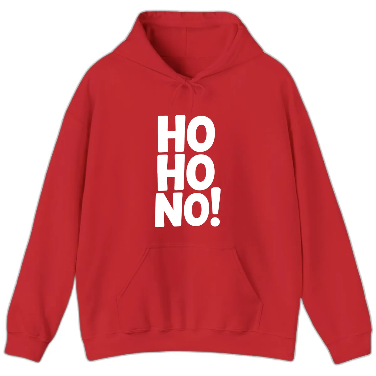 Ho Ho No Typography Design Hoodie in Red