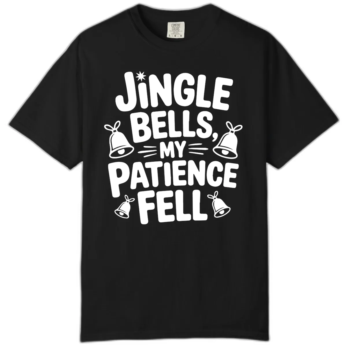 Jingle Bells My Patience Fell Comfort Color in Black