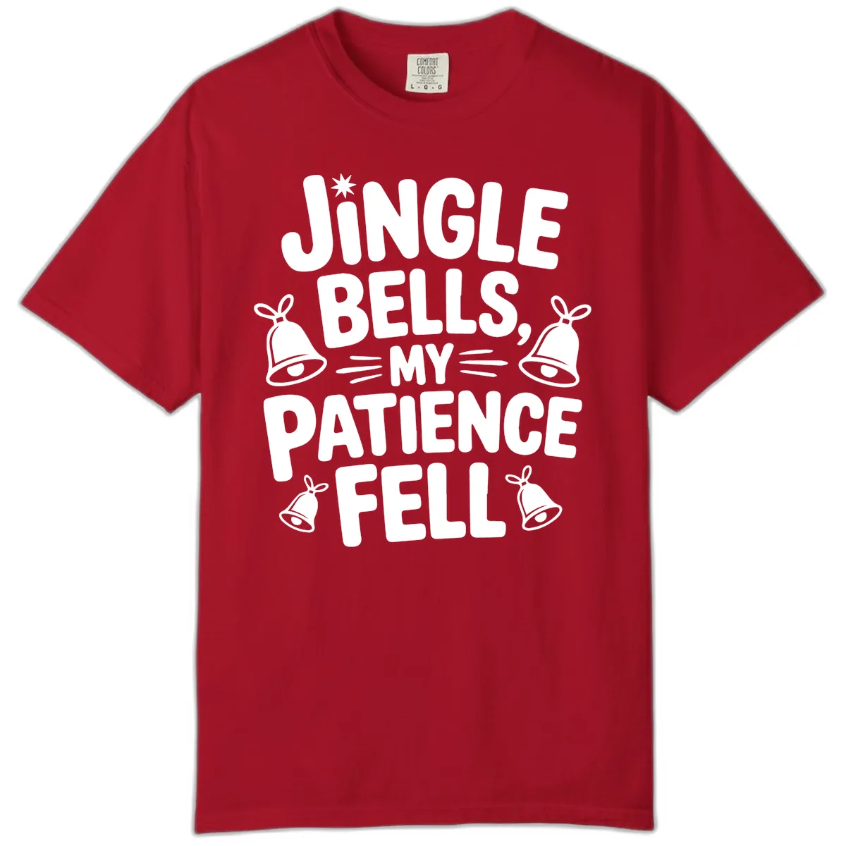 Jingle Bells My Patience Fell Comfort Color in Red