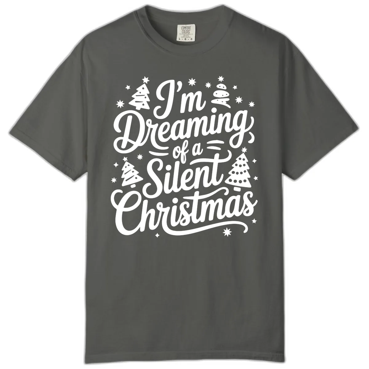 Dreaming Of A Silent Christmas Comfort Color in Pepper