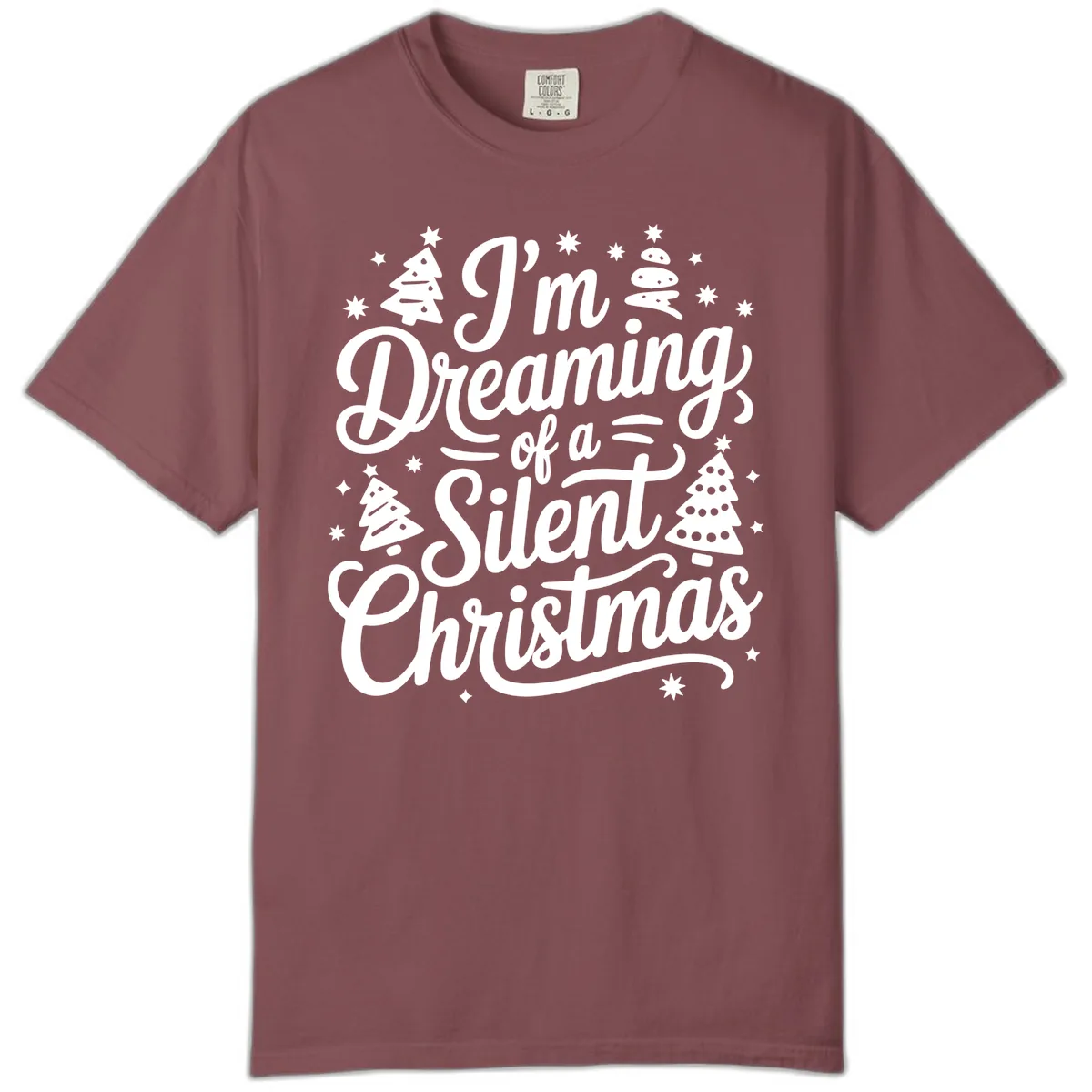 Dreaming Of A Silent Christmas Comfort Color in Brick