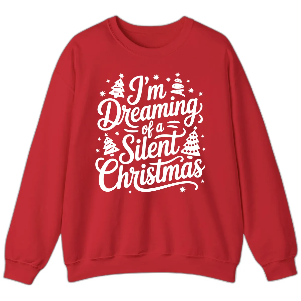 Dreaming Of A Silent Christmas Sweatshirt in Red