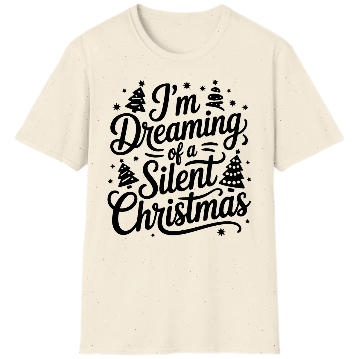 Dreaming Of A Silent Christmas T-Shirt in Natural