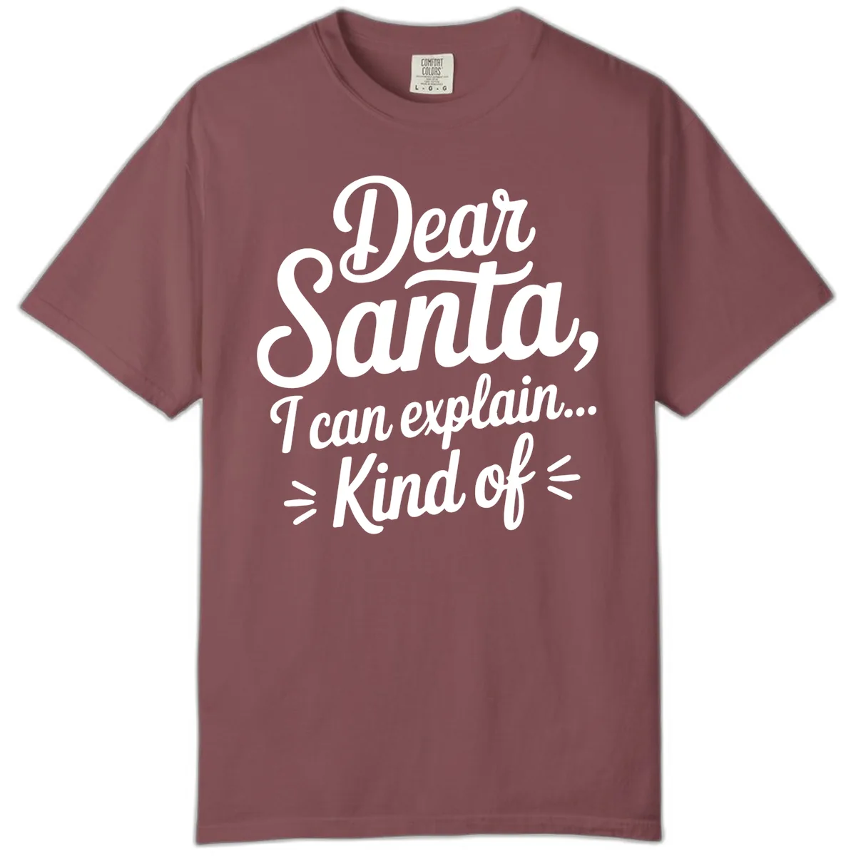 Dear Santa I Can Explain Kind Of Comfort Color in Brick