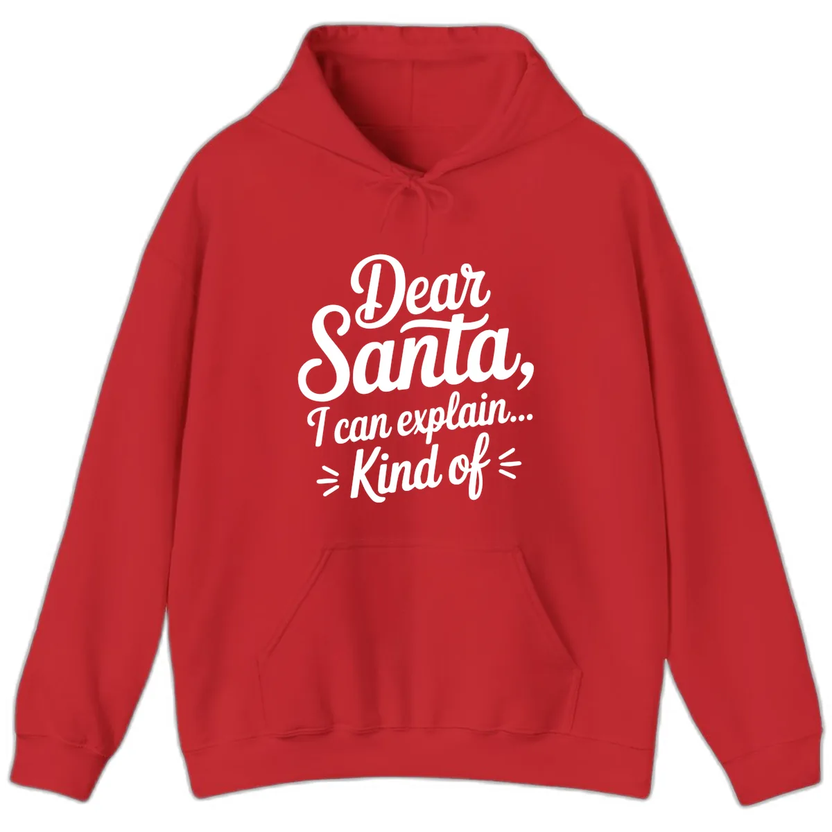 Dear Santa I Can Explain Kind Of Hoodie in Red