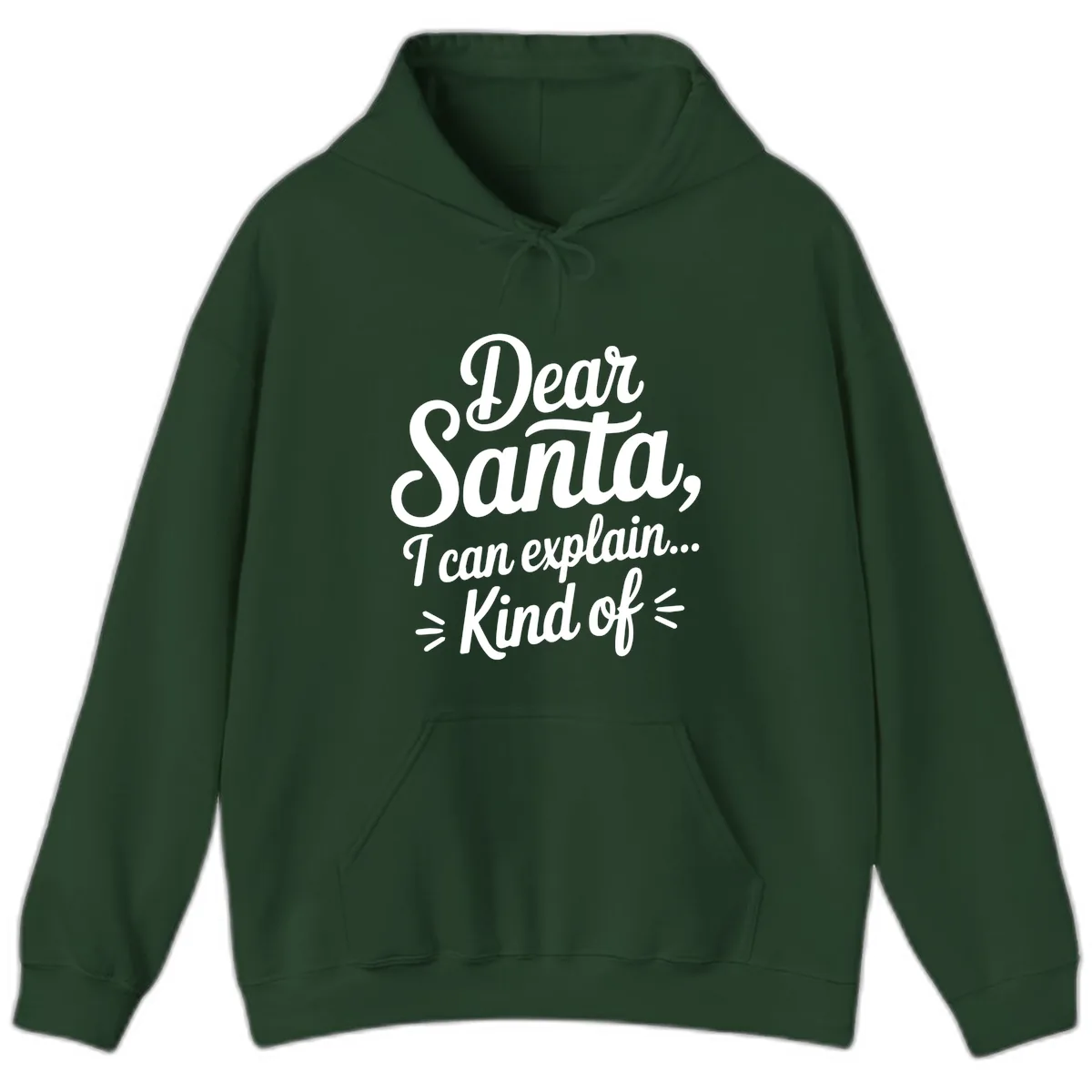 Dear Santa I Can Explain Kind Of Hoodie in Forest Green