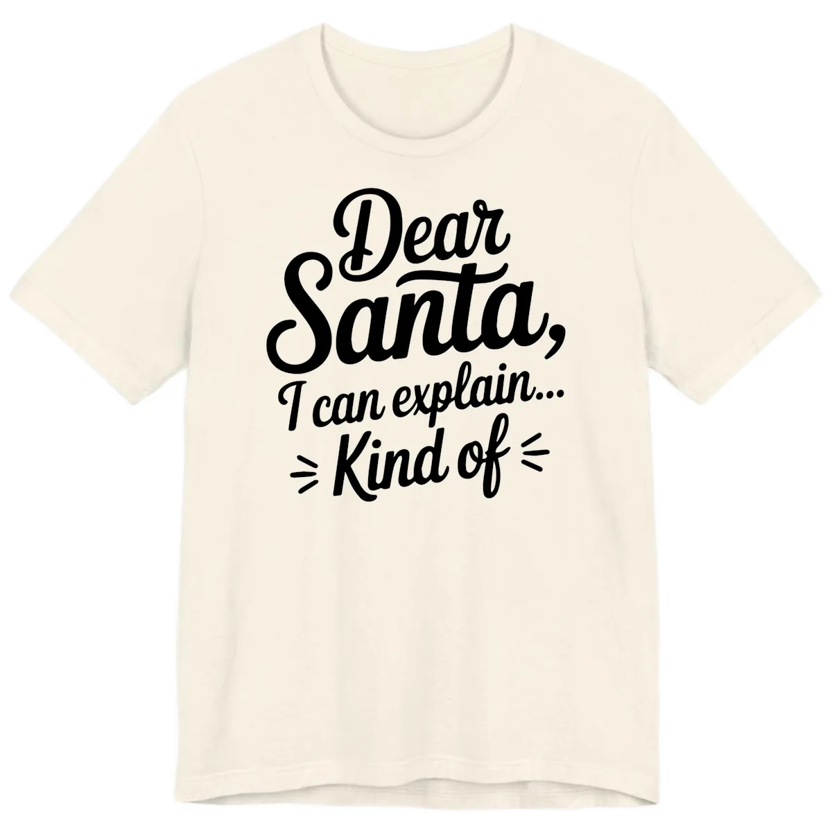 Dear Santa I Can Explain Kind Of Premium T-Shirt in Natural