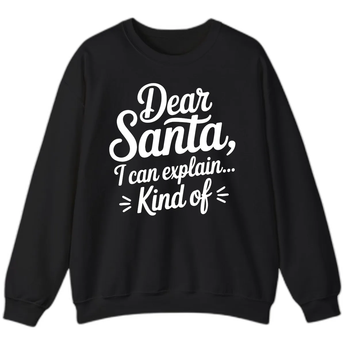 Dear Santa I Can Explain Kind Of Sweatshirt in Black