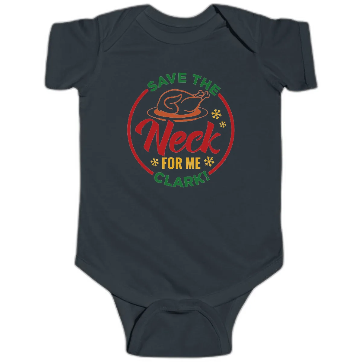 Save The Neck For Me Clark Baby Onesie in Black