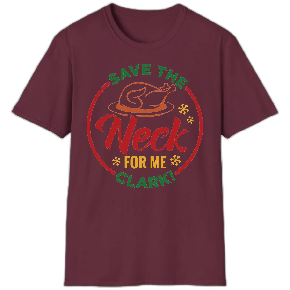 Save The Neck For Me Clark T-Shirt in Maroon