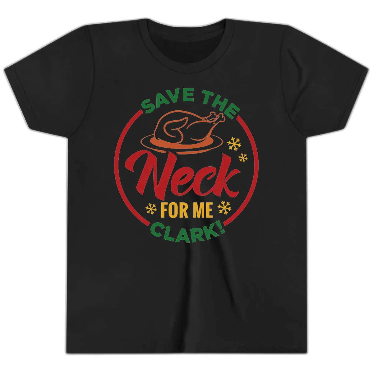 Save The Neck For Me Clark Youth T-Shirt in Black