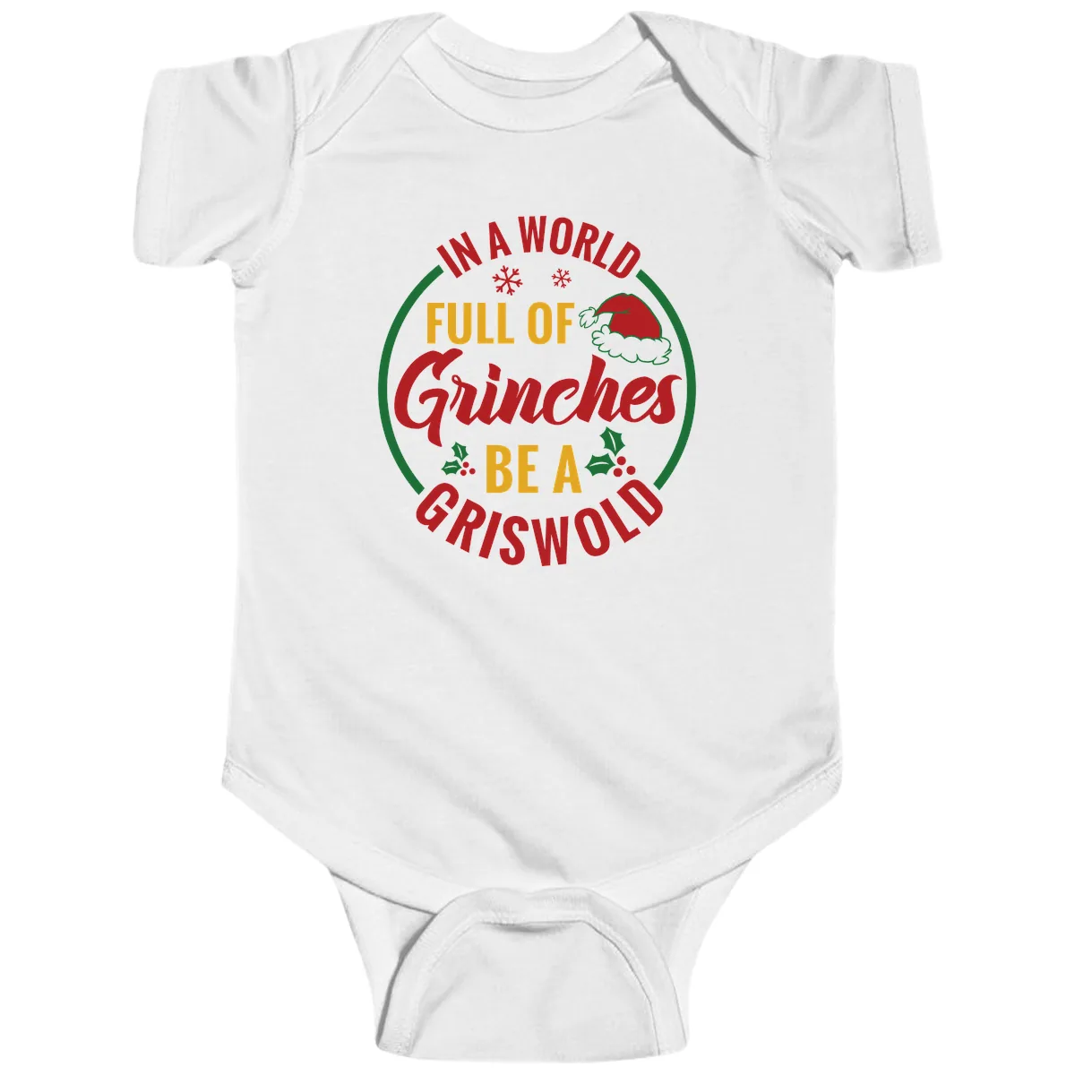 In A World Full Of Grinches Be A Griswold Baby Onesie in White