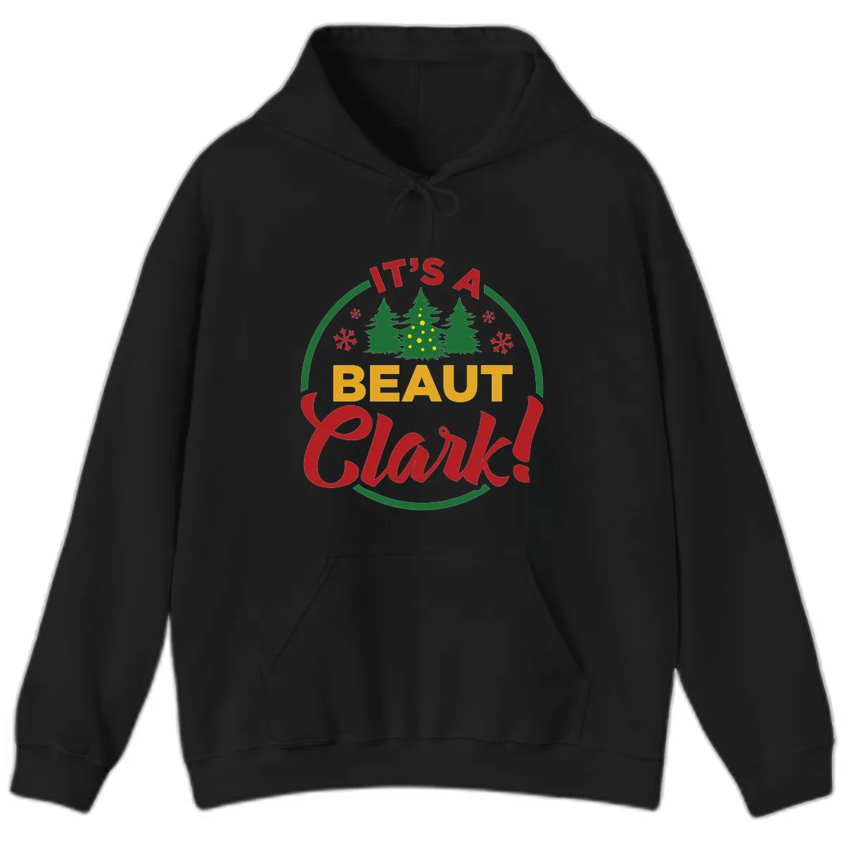 Its A Beaut Clark Christmas Design Hoodie in Black
