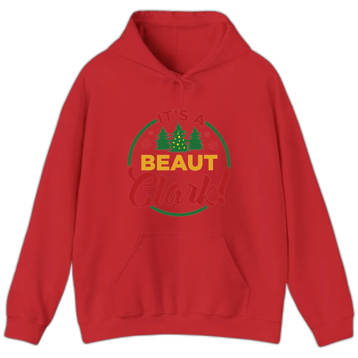 Its A Beaut Clark Christmas Design Hoodie in Red