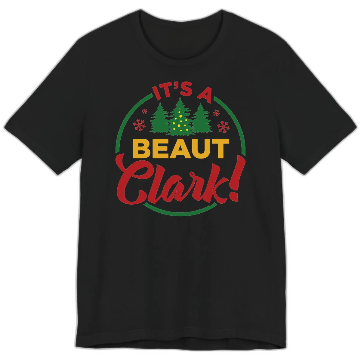 Its A Beaut Clark Christmas Design Premium T-Shirt in Black