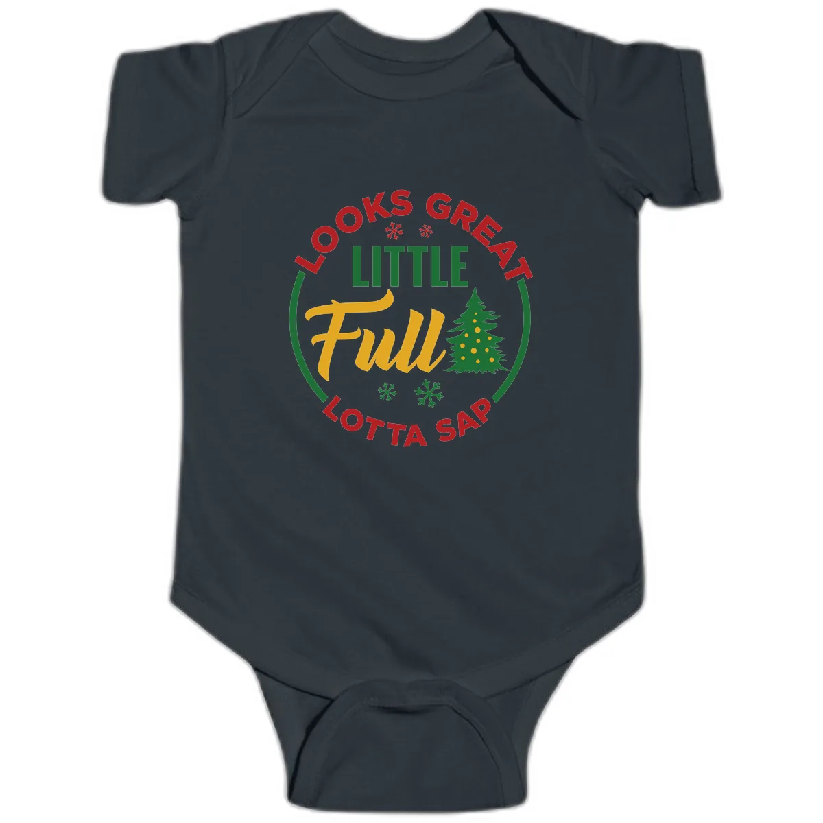 Looks Great Little Full Lotta Sap Baby Onesie in Black