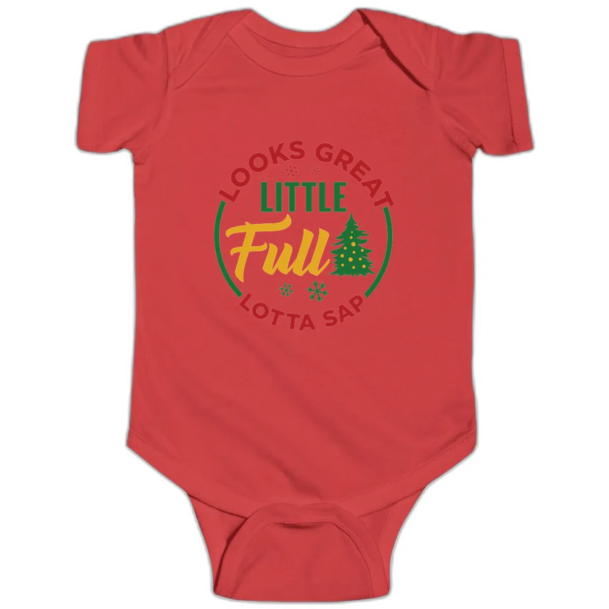 Looks Great Little Full Lotta Sap Baby Onesie in Red