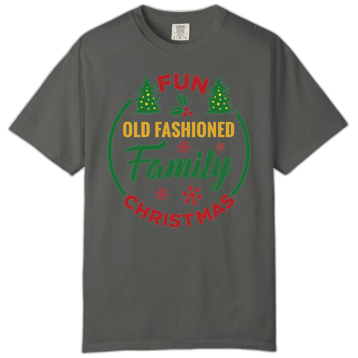 Old Fashioned Family Christmas Fun Comfort Color in Pepper