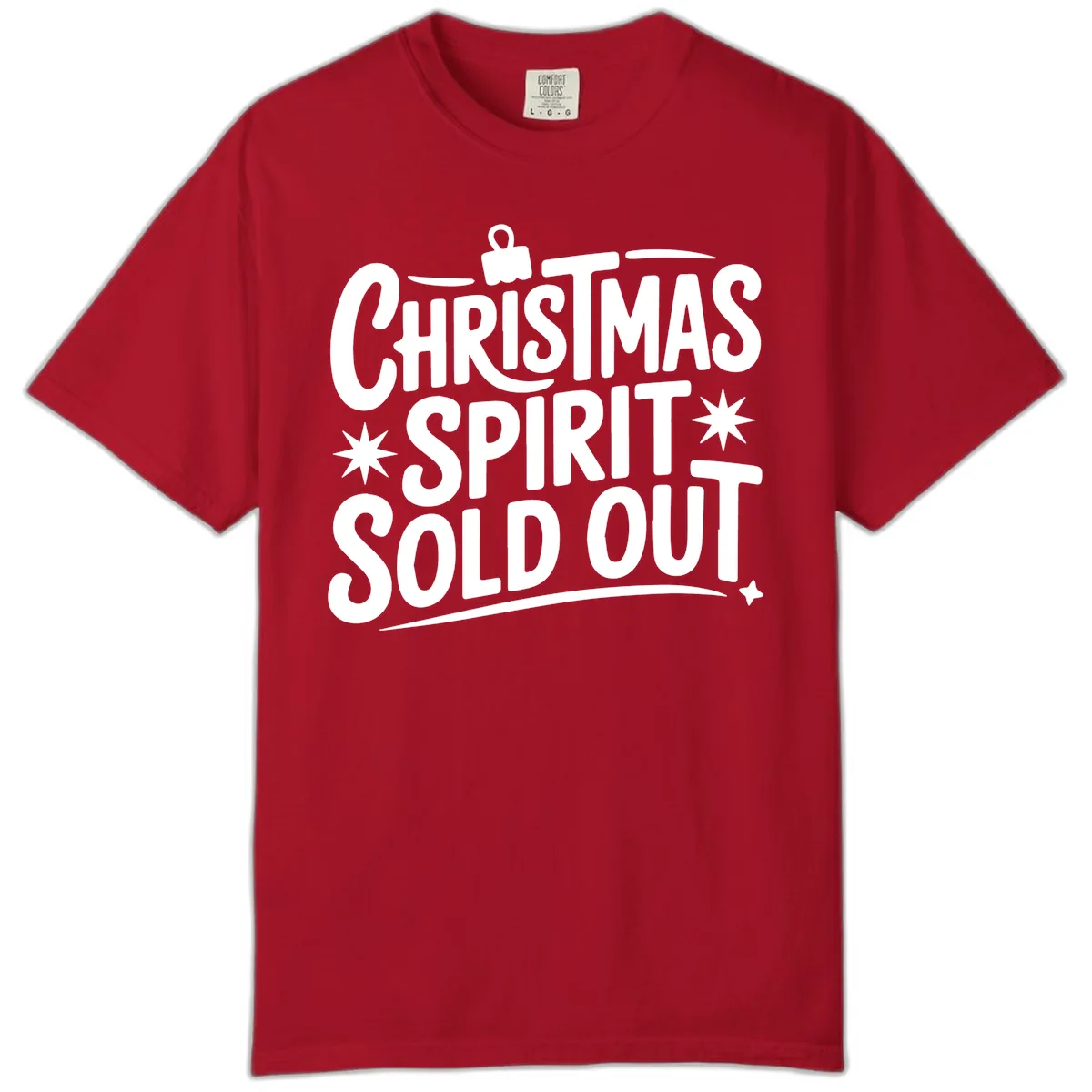 Christmas Spirit Sold Out Graphic Comfort Color in Red