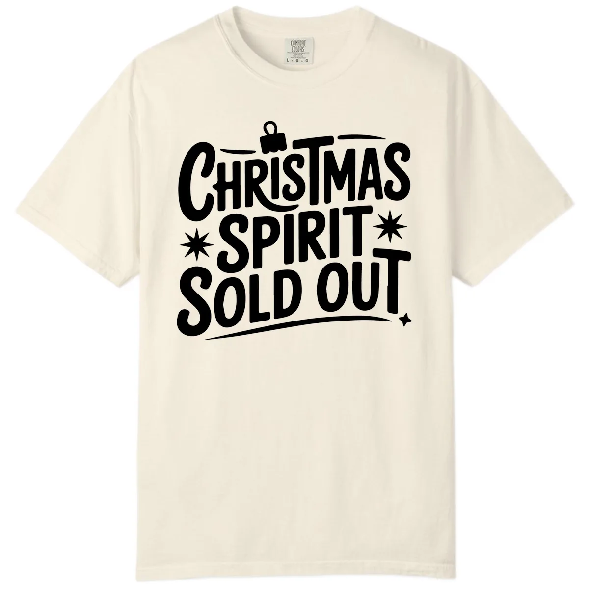 Christmas Spirit Sold Out Graphic Comfort Color in Ivory